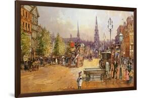 Cab Stand in the Strand-John White-Framed Giclee Print