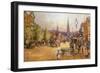 Cab Stand in the Strand-John White-Framed Giclee Print