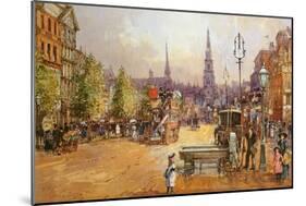 Cab Stand in the Strand-John White-Mounted Giclee Print