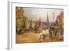 Cab Stand in the Strand-John White-Framed Giclee Print