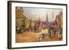 Cab Stand in the Strand-John White-Framed Giclee Print