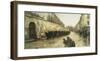 Cab Station, Rue Bonaparte, 1887-Frederick Childe Hassam-Framed Premium Giclee Print