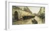 Cab Station, Rue Bonaparte, 1887-Frederick Childe Hassam-Framed Premium Giclee Print