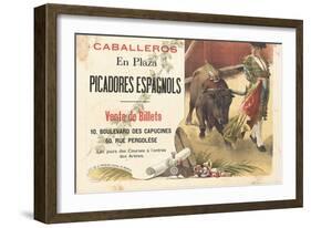Caballeros en plaza, picadores espagnols-null-Framed Giclee Print