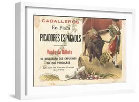 Caballeros en plaza, picadores espagnols-null-Framed Giclee Print