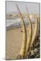 Caballitos De Totora or Reed Boats on the Beach in Huanchaco, Peru, South America-Michael DeFreitas-Mounted Photographic Print