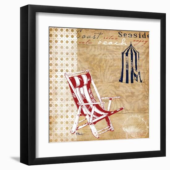 Cabana Beach American Collage I-Paul Brent-Framed Art Print