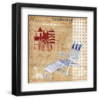 Cabana Beach American Collage II-Paul Brent-Framed Art Print