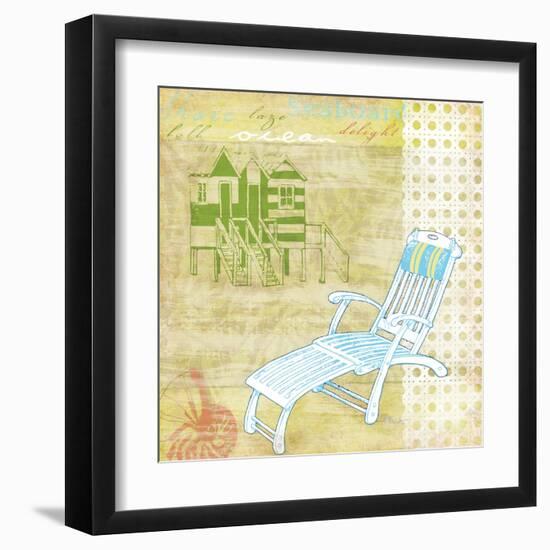 Cabana Beach Citrus Collage II-Paul Brent-Framed Art Print