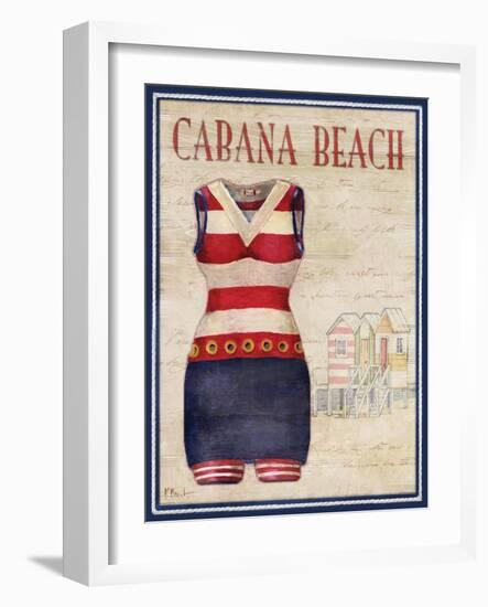 Cabana Beach-Paul Brent-Framed Art Print