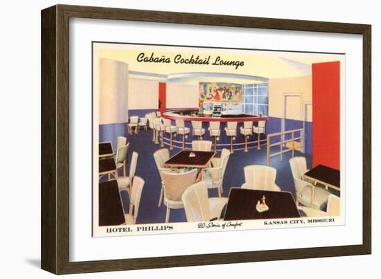 Cabana Cocktail Lounge, Kansas City, Missouri-null-Framed Art Print