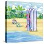 Cabana Flamingo-Paul Brent-Stretched Canvas