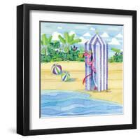 Cabana Flamingo-Paul Brent-Framed Art Print