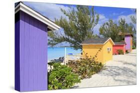 Cabana on Half Moon Cay, Little San Salvador Island, Bahamas, West Indies, Central America-Richard Cummins-Stretched Canvas