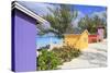 Cabana on Half Moon Cay, Little San Salvador Island, Bahamas, West Indies, Central America-Richard Cummins-Stretched Canvas