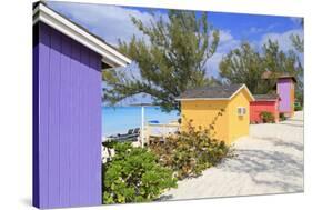 Cabana on Half Moon Cay, Little San Salvador Island, Bahamas, West Indies, Central America-Richard Cummins-Stretched Canvas