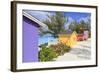 Cabana on Half Moon Cay, Little San Salvador Island, Bahamas, West Indies, Central America-Richard Cummins-Framed Photographic Print