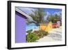 Cabana on Half Moon Cay, Little San Salvador Island, Bahamas, West Indies, Central America-Richard Cummins-Framed Photographic Print