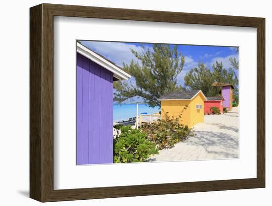 Cabana on Half Moon Cay, Little San Salvador Island, Bahamas, West Indies, Central America-Richard Cummins-Framed Photographic Print