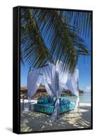 Cabana on the Anantara Veli resort, South Male Atoll, Maldives-Jon Arnold-Framed Stretched Canvas