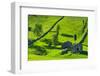 Cabana pasiega buildings and meadows, Miera Valley, Valles Pasiegos, Cantabria, Spain-Juan Carlos Munoz-Framed Photographic Print