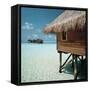 Cabana Raised Above the Ocean-null-Framed Stretched Canvas