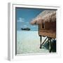 Cabana Raised Above the Ocean-null-Framed Photographic Print