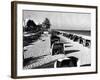 Cabanas on a Fort Lauderdale Beach, 1954-null-Framed Photographic Print