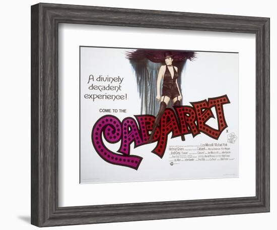 Cabaret, British Poster Art, Liza Minnelli, 1972-null-Framed Art Print