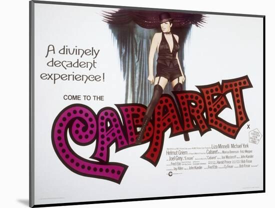 Cabaret, British Poster Art, Liza Minnelli, 1972-null-Mounted Art Print