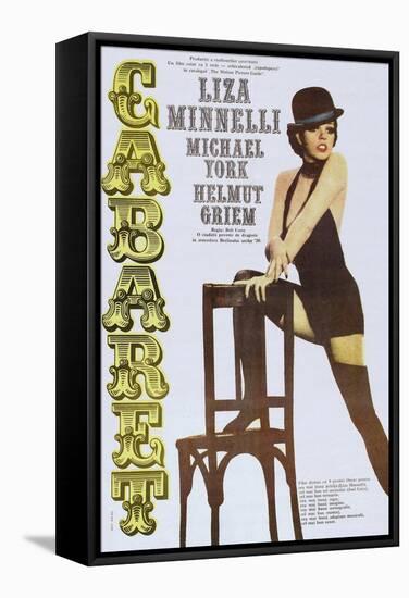 Cabaret, Italian poster, Liza Minnelli, 1972-null-Framed Stretched Canvas