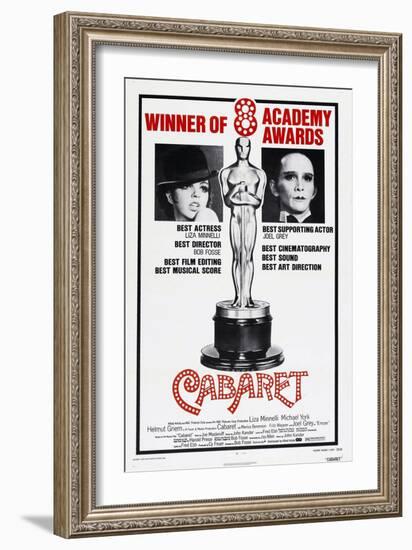 Cabaret, US poster, Liza Minnelli, Joel Grey, 1972-null-Framed Art Print