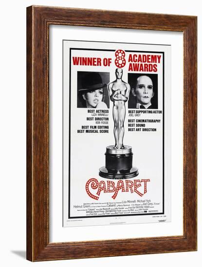 Cabaret, US poster, Liza Minnelli, Joel Grey, 1972-null-Framed Art Print