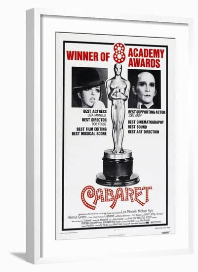 Cabaret, US poster, Liza Minnelli, Joel Grey, 1972-null-Framed Art Print