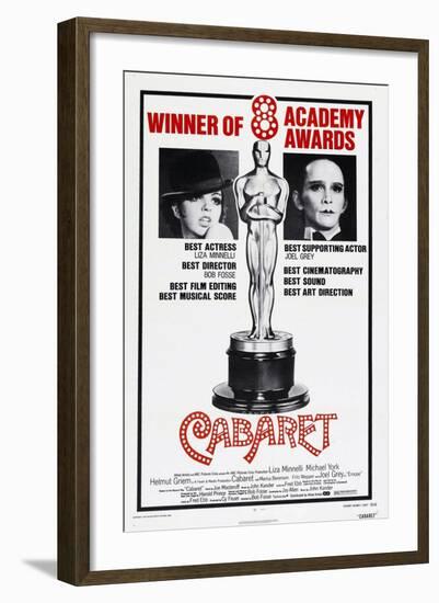 Cabaret, US poster, Liza Minnelli, Joel Grey, 1972-null-Framed Art Print