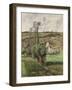 Cabbage Hill in Pontoise. La Cote de Chou a Pontoise, 1882-Camille Pissarro-Framed Giclee Print