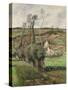 Cabbage Hill in Pontoise. La Cote de Chou a Pontoise, 1882-Camille Pissarro-Stretched Canvas