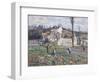 Cabbage Patch Near the Village, 1875-Camille Pissarro-Framed Premium Giclee Print