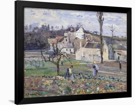 Cabbage Patch Near the Village, 1875-Camille Pissarro-Framed Giclee Print