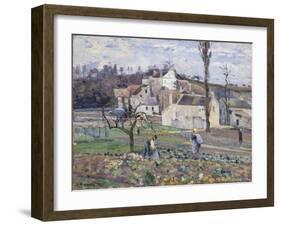 Cabbage Patch Near the Village, 1875-Camille Pissarro-Framed Giclee Print