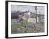 Cabbage Patch Near the Village, 1875-Camille Pissarro-Framed Giclee Print