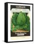 Cabbage Seed Packet-null-Framed Stretched Canvas