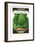 Cabbage Seed Packet-null-Framed Art Print