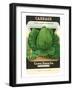 Cabbage Seed Packet-null-Framed Art Print