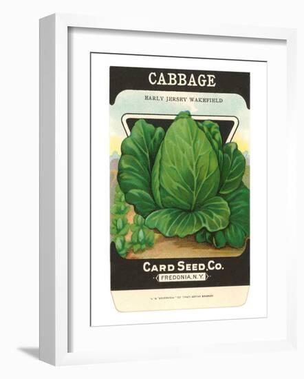 Cabbage Seed Packet-null-Framed Art Print