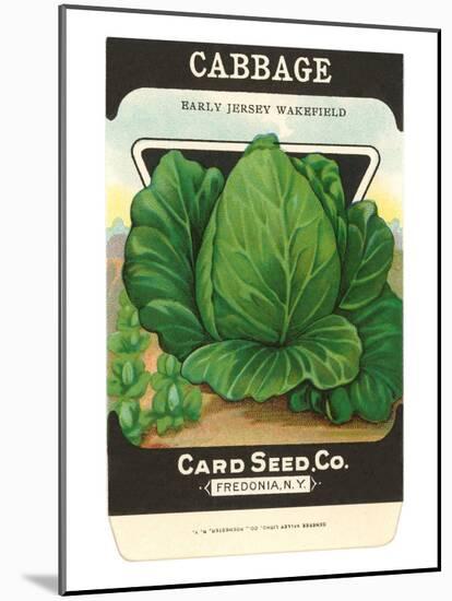 Cabbage Seed Packet-null-Mounted Art Print