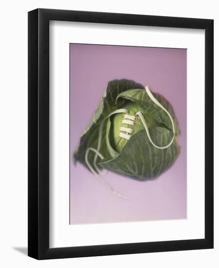 Cabbage with laces, 2000-Norman Hollands-Framed Photographic Print