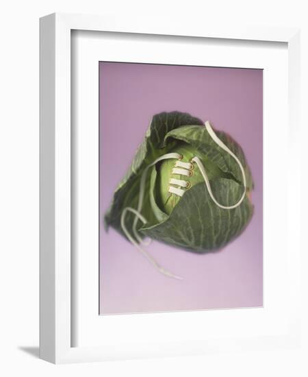 Cabbage with laces, 2000-Norman Hollands-Framed Photographic Print