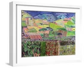 Cabbages and Lillies Revisited, Guatemala, 2006 (Dyes on Silk)-Hilary Simon-Framed Giclee Print