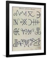 Cabbalistic Signs and Sigils, 18th Century-Science Source-Framed Giclee Print